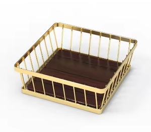 Servilletero de madera y hierro, mesa y cocina, caja de pañuelos de comedor para Hotel y restaurante, caja de pañuelos de madera, servilletero de madera - Product Image 3