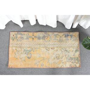 Alfombra de lana turca Vintage de 16x33 pies, diseño de retales amarillo y verde, técnica de tejido plano para decoración para sala de estar, respaldo de látex de 4m de ancho - Product Image 2