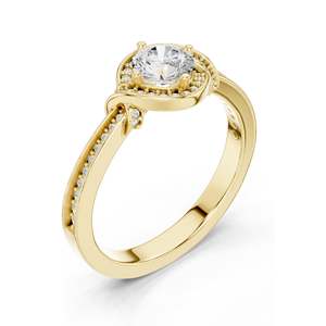 Bague en diamant de laboratoire rond brillant de 0,836 CT pour femmes, clarté VVS-VS EF, or 18 carats, 14 carats, 10 carats et argent 925, rose, jaune - Product Image 4