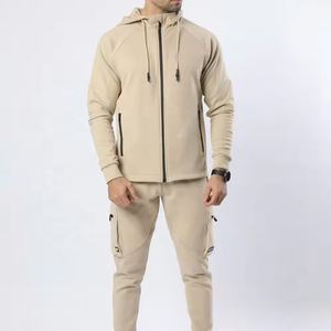 Conjunto Deportivo Personalizado de Felpa Ajustada, 100% Algodón, con Cremallera Completa, Chándal Unisex para Hombre, Conjunto Deportivo de Dos Piezas - Product Image 3