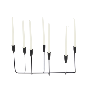 Portavelas de metal hecho a mano para mesa de comedor decorativa, portavelas de metal para un hogar elegante - Product Image 1