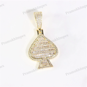 Pendentif de luxe en diamant VVS style Hip Hop, diamant baguette glacé, plaqué or, bijoux personnalisés, fournisseur en gros - Product Image 6