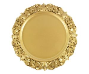Placa de cargador de metal de diseño mate moderno elegante para recepciones de bodas elegantes banquete catering Configuración de comedor de lujo - Product Image 3