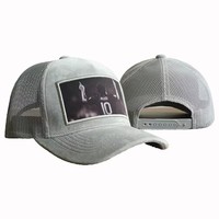 Gorra de conductor de camión de malla de terciopelo de 5 paneles personalizable de alta calidad 3D bordado a rayas diseño de moda estilo deportivo para invierno