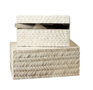 Caja de pañuelos y joyería con incrustaciones de hueso Natural de madera personalizada para collar, pulsera, anillo, pendiente colgante - Product Image 5