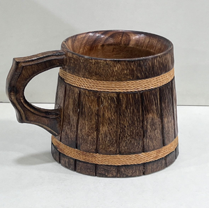 Mug en corne ambrée translucide avec une poignée incurvée élégante. Grain unique. Disponible à prix de gros. - Product Image 6