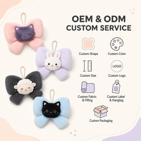 Ornement en peluche personnalisé en gros, 10 cm, accessoire animalier doux personnalisé avec logo et emballage