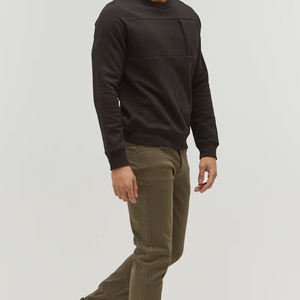 Pantalones de punto personalizados de la mejor calidad para hombre, algodón, cintura media, botón, cierre de mosca, diseños OEM para uso al aire libre, patrón recto - Product Image 5