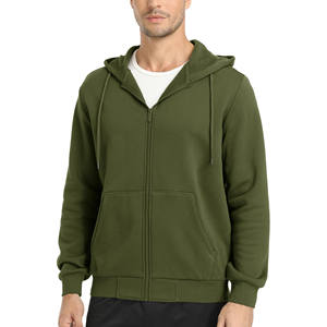 Sudaderas con capucha y sudaderas de talla grande para hombre con servicio OEM, venta al por mayor, ropa de calle de lana de algodón 100% de alta calidad, sudaderas con cremallera para hombre - Product Image 2