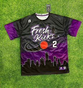 Nouveauté SOCCERX SPORTS T-shirt en Spandex/Polyester tricoté pour homme, sublimation, respirant, grande taille, logo personnalisé, séchage rapide - Product Image 1