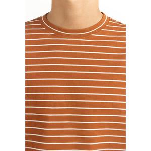 Camisetas de Corte Regular con Estampado Elegante, de Algodón/Fibra de Bambú, Largas, con Patrón Sólido, Talla Grande MN-TS-WS25-032 - Product Image 2