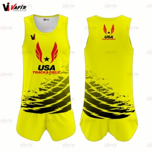 Cómodo uniforme sublimado de pista de campo de alta calidad suave de secado rápido de tela sin mangas uniformes de pista y campo de alta calidad - Product Image 2