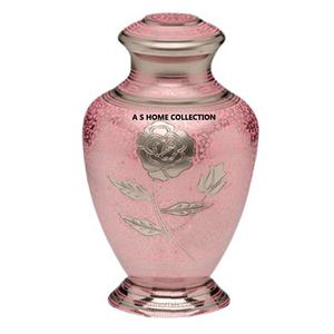 Forma única diseño de lujo decorativo latón esmalte acabado urnas para adultos para cenizas - Product Image 3