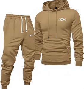 Survêtement d'hiver uni à capuche de couleur personnalisée |   Mélange de coton de qualité supérieure |   Anti-bactérien et respirant |   Fournisseur OEM - Product Image 1