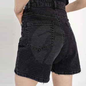 En venta al por mayor de las mujeres Jeans Shorts Casual Wear Custom Jeans Pantalones cortos de las mujeres Precio de fábrica Material sólido para la venta - Product Image 3