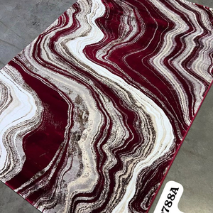 Alfombras Turcas Modernas de Polipropileno Tejidas con Jacquard a Máquina, Alfombras de Yute de Alta Calidad Resistentes a las Manchas, de Pelo Alto y Diseño Abstracto - Product Image 1