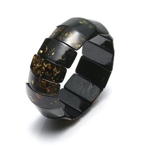 MICCI Bulk Jewelry Wholesale Fashion Autumn Jewellery Stackable Vintage Resin Bracelet Inoxydable Resin - Product Image 5