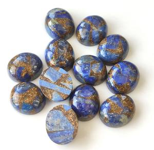 3x5mm-20x30mm อัญมณีธรรมชาติทำจากทองแดงไพฑูรย์สีน้ำเงินทรงวงรีหลังแบนหลวมสำหรับทำเครื่องประดับ - Product Image 3