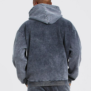 Venta al por mayor de alta calidad para hombre Heavy Vintage Wash Pullover Hoodie Oversized Plain Custom Made 100% algodón Sudadera con capucha - Product Image 5