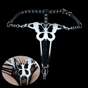 Ceinture de chasteté féminine en métal design papillon amélioré culotte de chasteté élégante en acier inoxydable dispositif de <span class=keywords><strong>Bondage</strong></span> en métal pour les femmes - Product Image 1