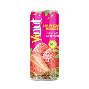 VINUT น้ําสตรอเบอร์รี่ 250 มล. จากซัพพลายเออร์เครื่องดื่มจากธรรมชาติ ปรับแต่งสูตรโดยไม่มีสีเทียม