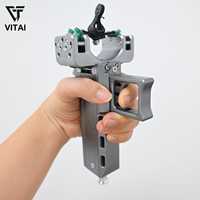 Slingshot mécanique en alliage d'aluminium CNC, haute capacité, double chargeur, tir continu, poignée antidérapante, pour l'extérieur
