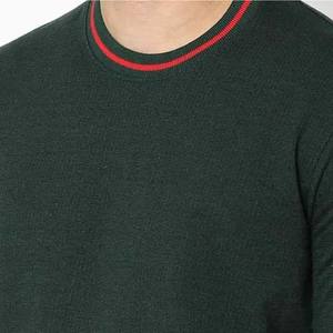 Sweat-shirts pour hommes de couleur verte, sweat-shirts en molleton de coton, col rond, manches longues, décontractés, respirants, pour l'hiver - Product Image 4