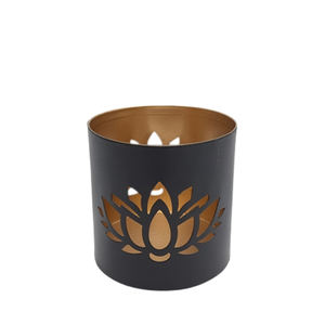 Soporte votivo redondo de hierro para decoración del hogar, portavelas de tamaño alto de Color marrón de latón mate para decoración de boda - Product Image 3