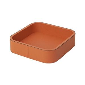 Multi Color Leather Serving <b>Trays</b> For Multipurpose Rack With Structured Base And Premium Finish For Home <b>Office</b> Or Dining Area - Product Image 5