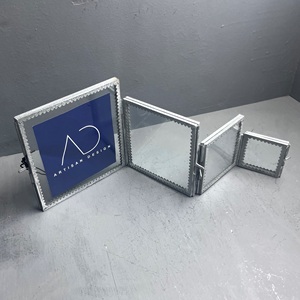 Picture <b>frame</b> <b>4</b> in 1 table top <b>photo</b> <b>frame</b> decorative family picture <b>frame</b> metal iron and glass with grey finish - Product Image 2