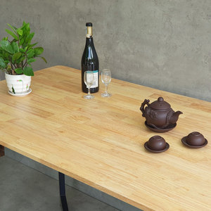 โต๊ะรับประทานอาหารทรงสี่เหลี่ยมขนาด 140x80 ซม. สไตล์มินิมอล ประกอบจากไม้ยางพาราพร้อมขาเหล็ก สำหรับห้องครัวหรือห้องนั่งเล่น รุ่น BA68158 - Product Image 6