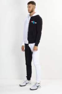 Sudadera con capucha y cremallera personalizada de alta calidad, conjunto de joggers ajustados, chándal de entrenamiento informal transpirable, con logotipo de Capucha con cordón XL Plus - Product Image 3