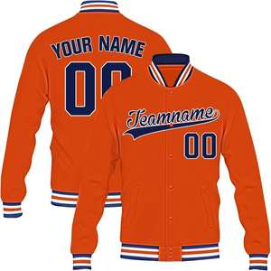 Veste universitaire personnalisée en camouflage brodé en gros, nom et numéro personnalisés, couleur divisée, veste de lettreman d'équipe - Product Image 4