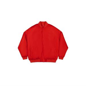 Blouson aviateur rouge surdimensionné unisexe tendance pour l'hiver | Streetwear décontracté pour elle et lui - Product Image 1