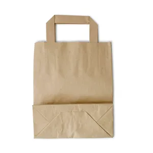 Generic <b>Box</b> S Recycling Paper Carrier Bags 18X8X22Cm <b>Kraft</b> Lightweight Portable Gift Shopping Paper Sacks - 250 pcs/carton - Product Image 6
