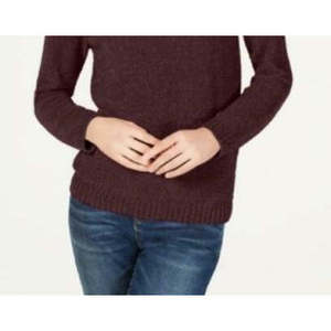 INC International Concepts Maglione invernale casual da donna, traspirante, in ciniglia, con collo a cappuccio, rosso premium, taglia media - Product Image 3