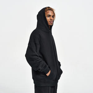 Sweats à capuche surdimensionnés avec logo personnalisé, 400 g/m², coton de designer, poids lourd, pull sans cordon, streetwear pour hommes - Product Image 1