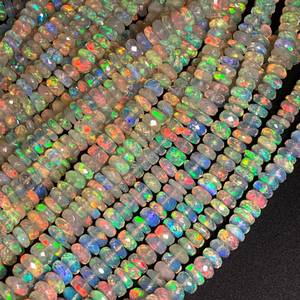 Cuentas de Ópalo Etíope Natural de 4-7 mm, Piedras Preciosas Talladas |   Cuentas de Colores Naturales Multi-Fuego para la Elaboración de Collares, con Certificación de Terceros - Product Image 6