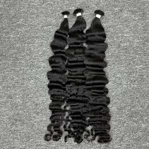 Extensiones de Cabello Humano Natural Liso Virgen Vietnamita de Alta Calidad, de un Solo Donante, Doble Trama, No Remy, a Granel - Product Image 5