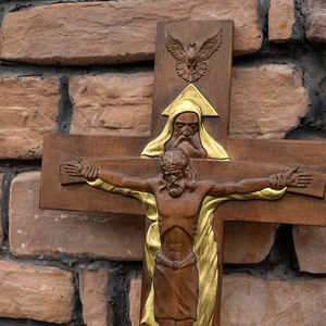 Padre, Hijo, Espíritu Santo, Cruz |   Crucifijo de Madera Tallado a Mano para Decoración de Pared |   Decoración Cristiana para el Hogar - Product Image 6