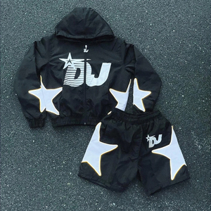 Ensemble de jogging personnalisé tendance DCY 2025, survêtement personnalisé pour homme, survêtement brodé délavé au soleil - Product Image 5