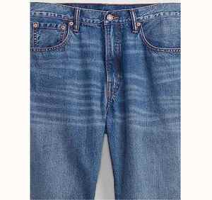 กางเกงยีนส์ผ้ายีนส์แฟชั่นผ้ายืดเข้ารูปสำหรับผู้ชายกางเกงผ้าเดนิมแห้งเร็วทรงหลวม - Product Image 2