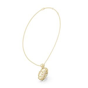 จี้เพชรทรงบริลเลียนท์เคลือบทองคำขาว 14K สไตล์ชาติพันธุ์สำหรับทุกเพศ เหมาะสำหรับงานเลี้ยงอย่างเป็นทางการ งานแต่งงานระดับไฮเอนด์ - Product Image 2