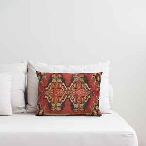 Funda de Almohada con Diseño de Kilim Bohemio, Hecha a Mano, Estilo Vintage, Solo Funda - Product Image 1