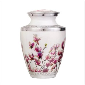 Bonne vente en gros crémation cendres humaines adulte urne en métal/urne de crémation/fournitures funéraires classiques urnes en émail de haute qualité - Product Image 1