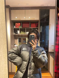 Veste d'hiver TNF1996 Bomber Jacket 700 à motif cœur, version américaine originale de haute qualité, streetwear pour hommes et femmes - Product Image 3