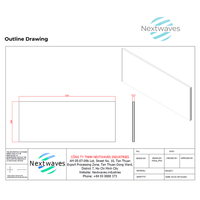 Antenne de sécurité RFID UHF Nextwaves Industries, modèle RA-UC-SFF-622601, haute qualité, fabriquée au Vietnam, taille personnalisable 620 mm x 260 mm