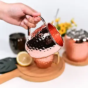 Taza de mula de cobre de alta calidad para uso doméstico y en restaurantes Calidad de exportación de la India para Navidad - Product Image 2