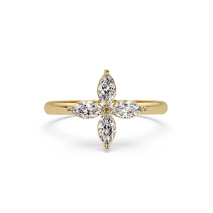 Luxury <b>Rings</b> 14K Gold Custom Fine jewelry Floral Marquise Cut CVD Lab Grown Diamond Engagement <b>Ring</b> Wedding Band for women's - Product Image 2