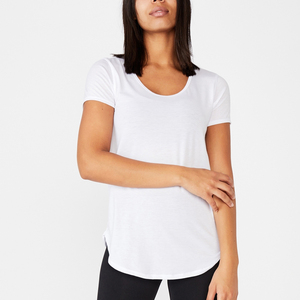 Camisetas cortas de impresión personalizada de gran venta, camisetas pesadas de alta calidad, camisetas en blanco de punto liso para mujer - Product Image 1